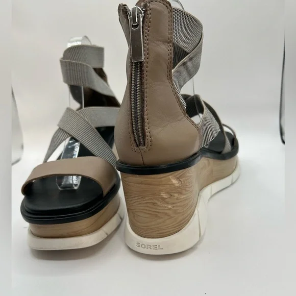 Sorel Women's Platform Sandals - Gray and Tan - Picture 7 of 15